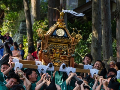 伊豆山神社例大祭の神輿